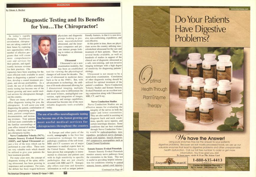 Diagnostic Testing and Its Benefits for You... The Chiropractor!