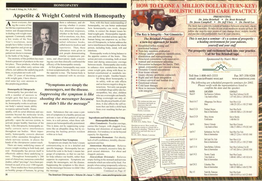 Appetite & Weight Control with Homeopathy