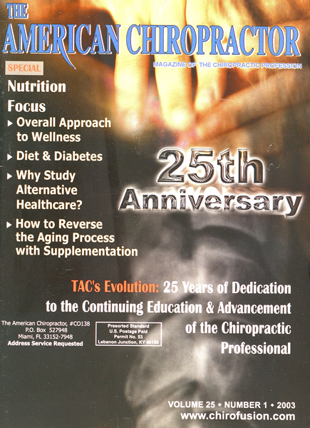Issue: - January 2003 | The American Chiropractor
