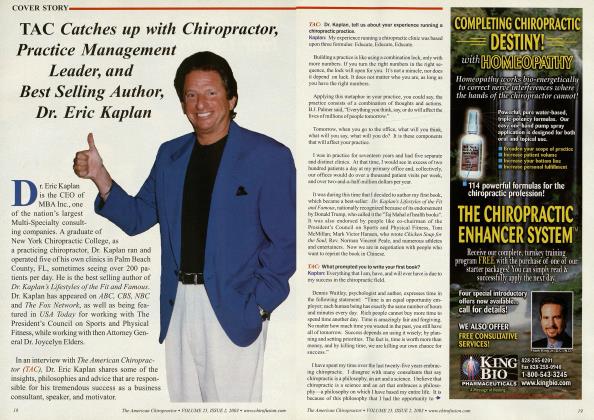 TAC Catches up with Chiropractor, Practice Management Leader, and Best Selling Author, Dr. Eric Kaplan