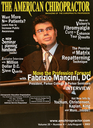 July/August 2003 | The American Chiropractor