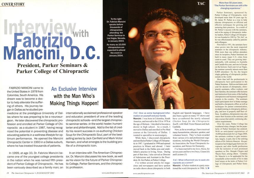 Interview with Fabrizio Mancini, D.C.