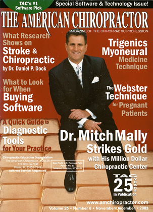 November/December 2003 | The American Chiropractor