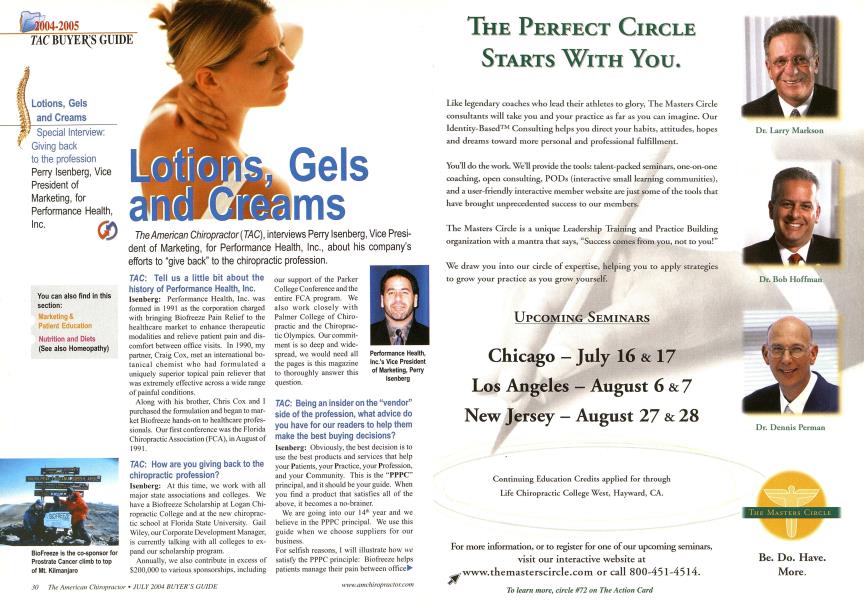 Lotions, Gels and Creams