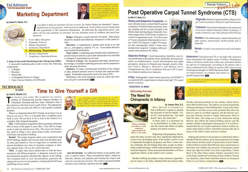 Post Operative Carpal Tunnel Syndrome (CTS)