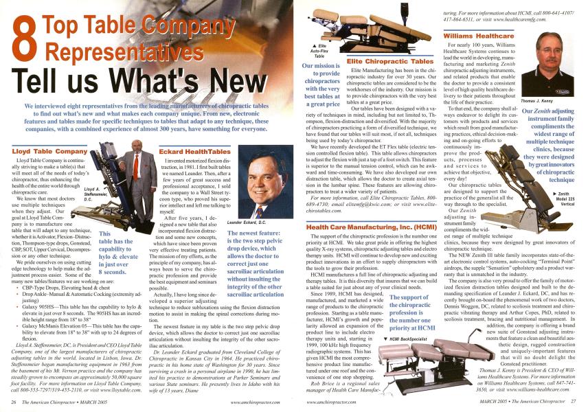 8 Top Table Company Representatives Tell us What's New