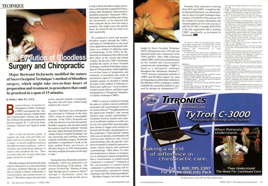 The Evolution of Bloodless Surgery and Chiropractic