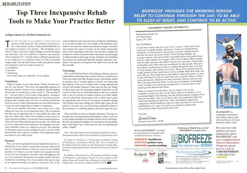 Top Three Inexpensive Rehab Tools to Make Your Practice Better
