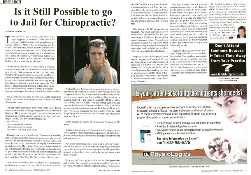 Is it Still Possible to go to Jail for Chiropractic?