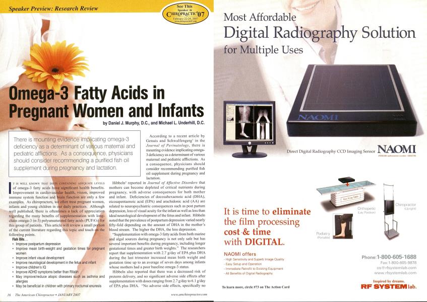 Omega-3 Fatty Acids in Pregnant Women and Infants