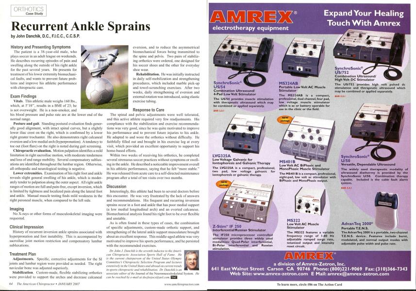 Recurrent Ankle Sprains
