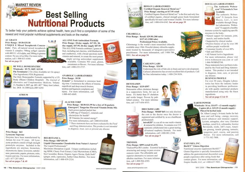 Best Selling Nutritional Products