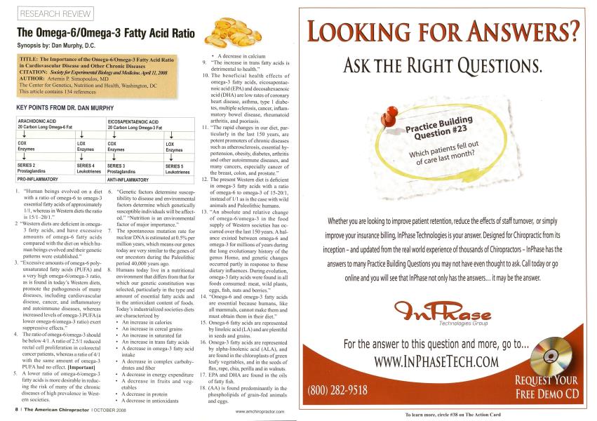 The 0mega-6/0mega-3 Fatty Acid Ratio