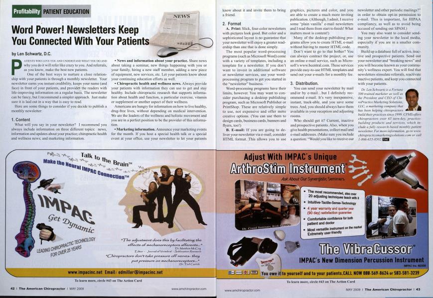 Word Power! Newsletters Keep You Connected With Your Patients