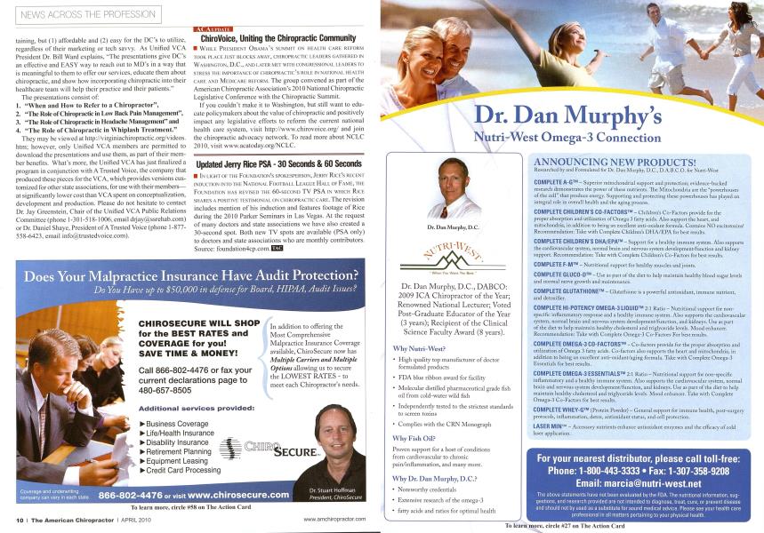 ACA UPDATE ChiroVoice, Uniting the Chiropractic Community