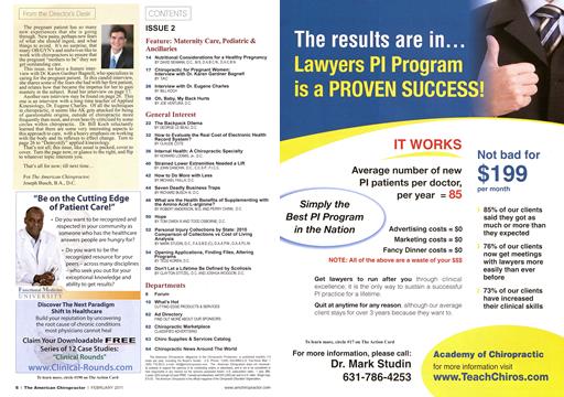 Table of Contents, Page: 6 - February 2011 | The American Chiropractor