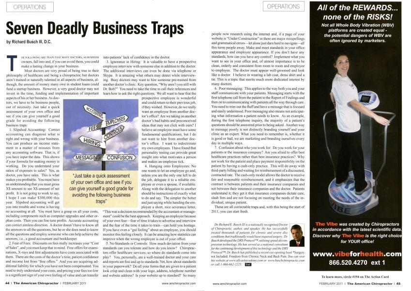 Seven Deadly Business Traps
