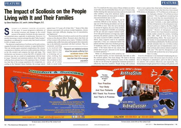 The Impact of Scoliosis on the People Living with It and Their Families