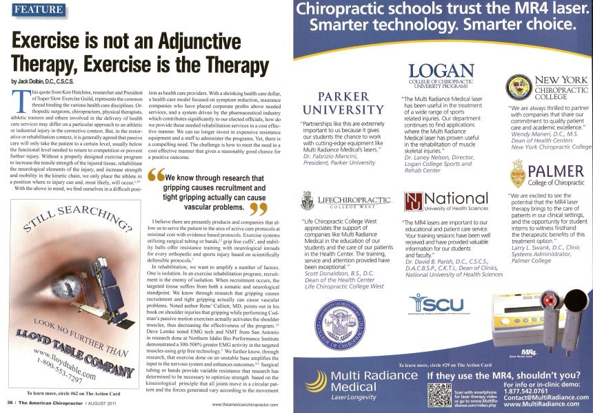 Exercise is not an Adjunctive Therapy, Exercise is the Therapy