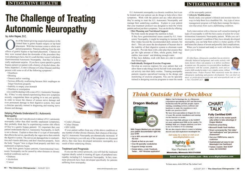 The Challenge of Treating Autonomic Neuropathy