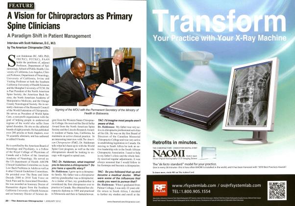 A Vision for Chiropractors as Primary Spine Clinicians A Paradigm Shift in Patient Management