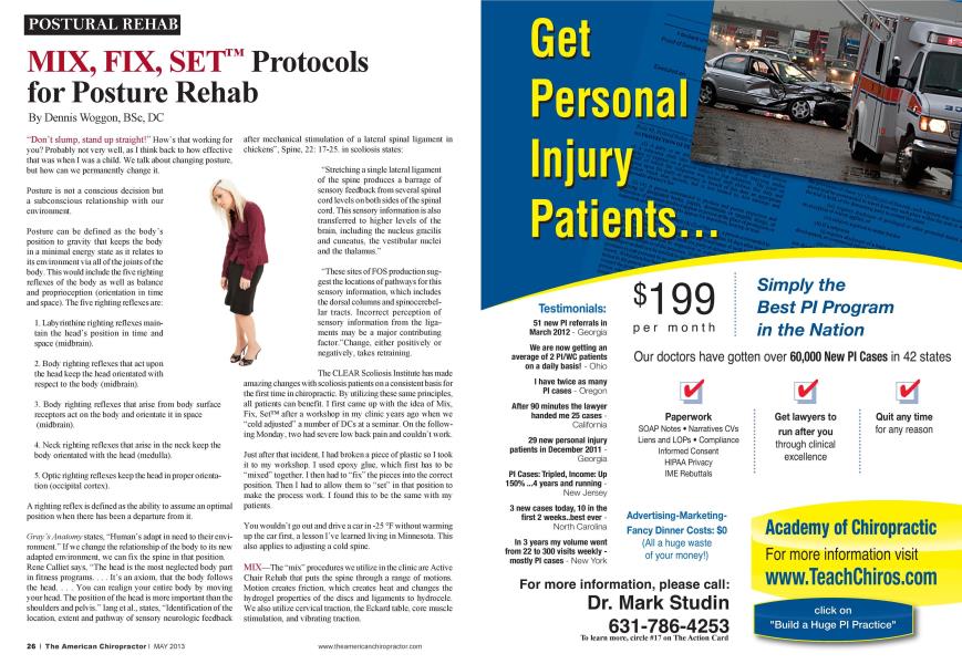 MIX, FIX, SET Protocols for Posture Rehab