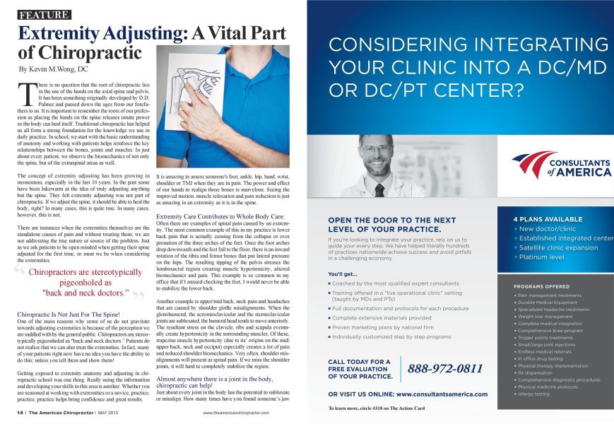 Extremity Adjusting: A Vital Part of Chiropractic