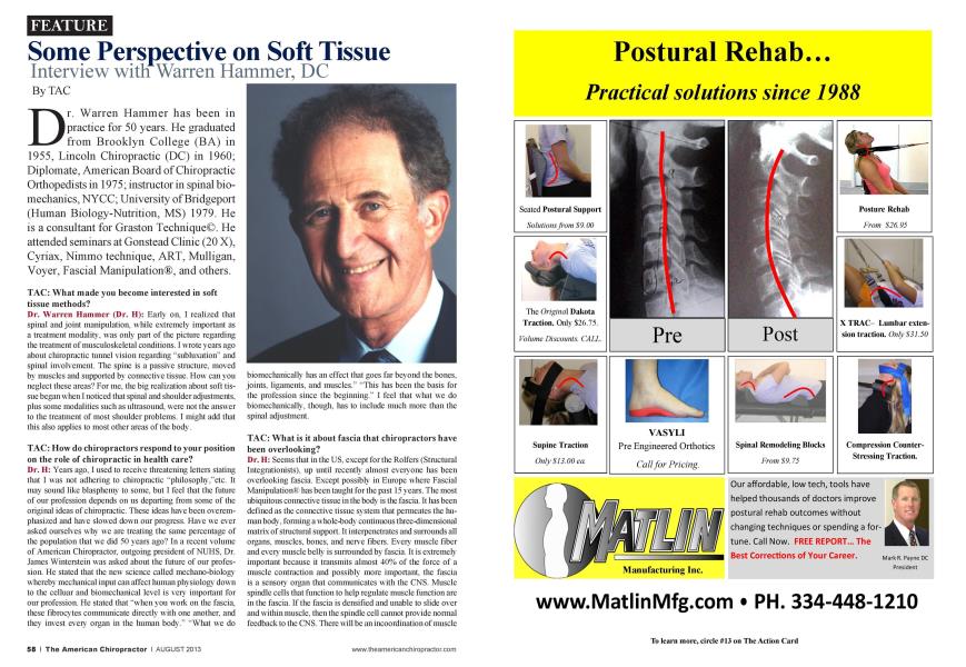 Some Perspective on Soft Tissue Interview with Warren Hammer, DC