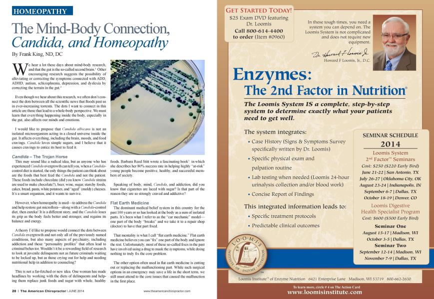 The Mind-Body Connection, Candida, and Homeopathy