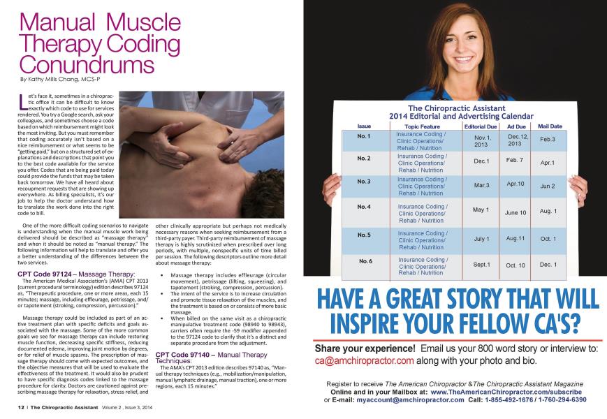 Manual Muscle Therapy Coding Conundrums