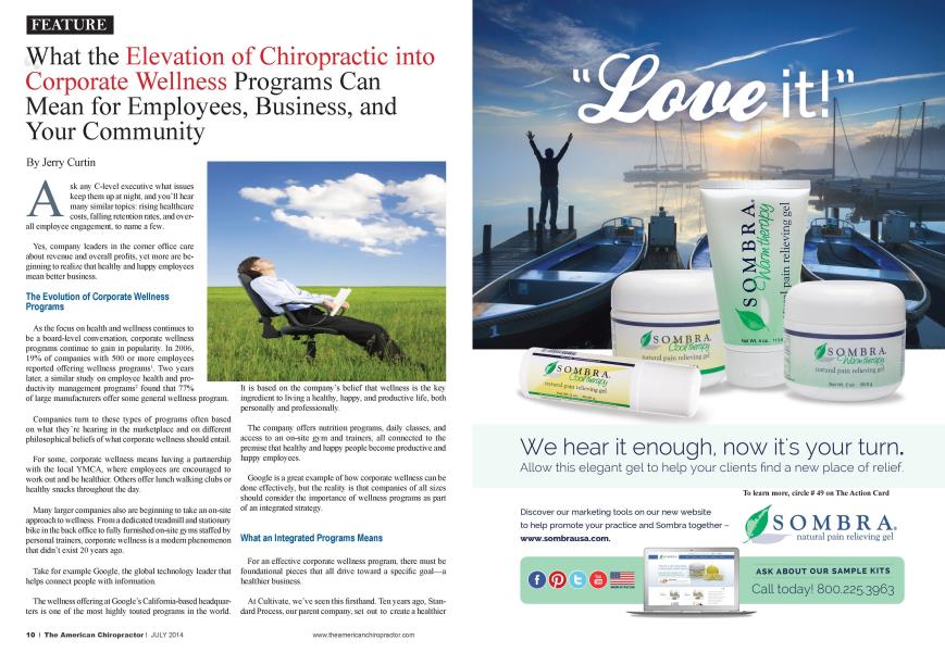 What the Elevation of Chiropractic into Corporate Wellness Programs Can Mean for Employees, Business, and Your Community