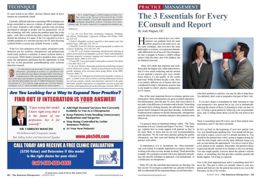 The 3 Essentials for Every EConsult and Report