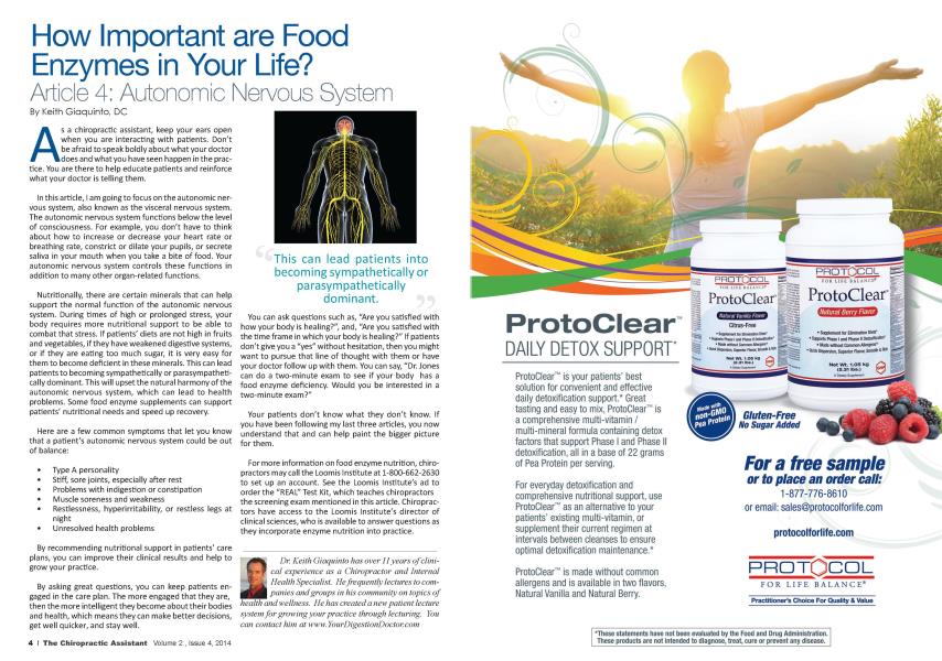 How Important are Food Enzymes in Your Life? Article 4: Autonomic Nervous System