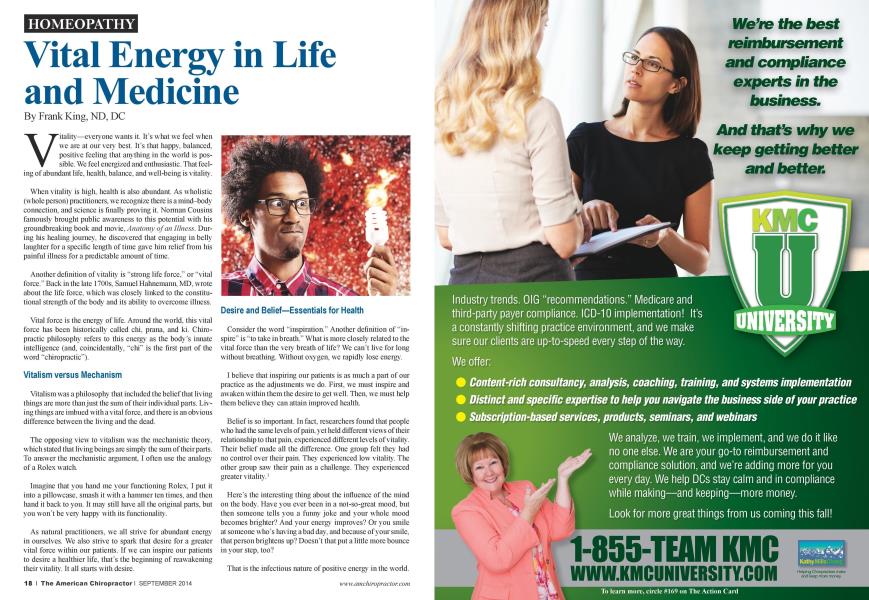 Vital Energy in Life and Medicine