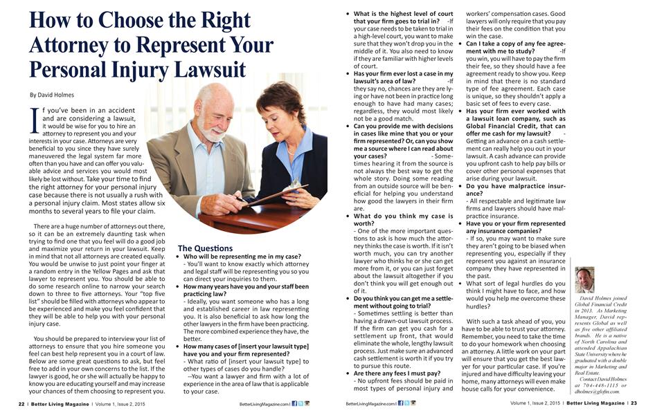 How to Choose the Right Attorney to Represent Your Personal Injury Lawsuit