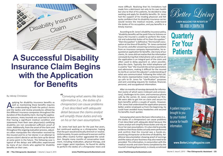 A Successful Disability Insurance Claim Begins with the Application for Benefits