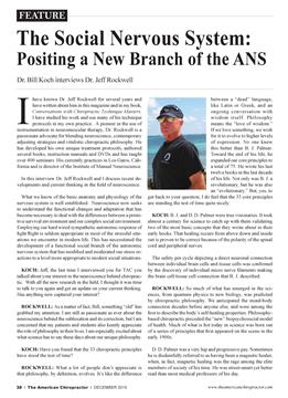 The Social Nervous System: Positing a New Branch of the ANS, Page: 30 - DECEMBER 2015 | The American Chiropractor
