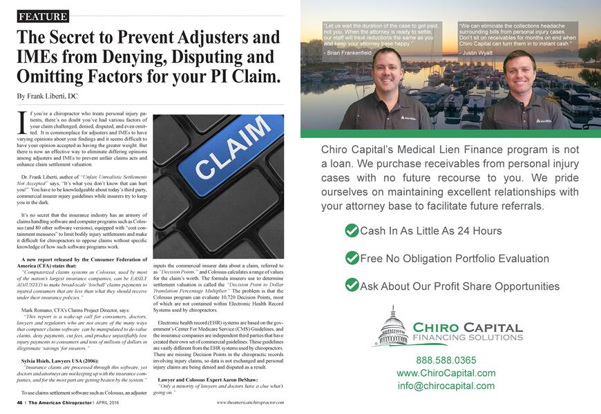 The Secret to Prevent Adjusters and IMEs from Denying, Disputing and Omitting Factors for your PI Claim.