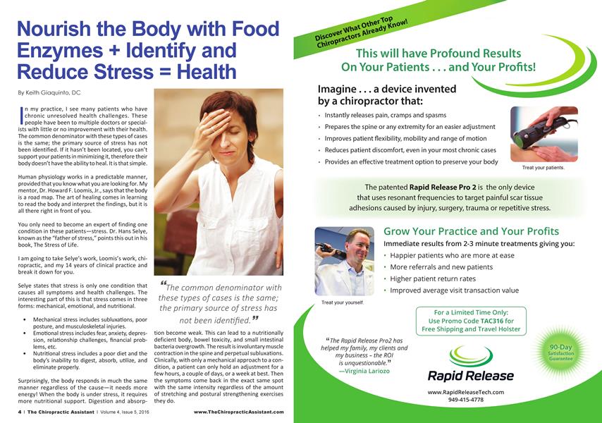Nourish the Body with Food Enzymes + Identify and Reduce Stress = Health