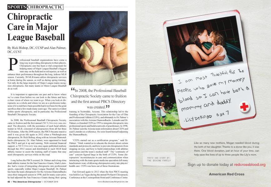 Chiropractic Care in Major League Baseball