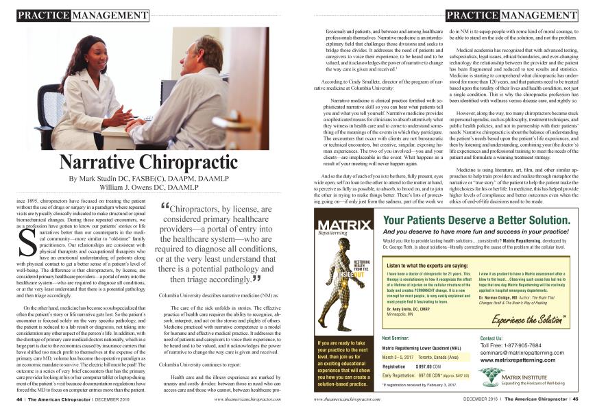 Narrative Chiropractic