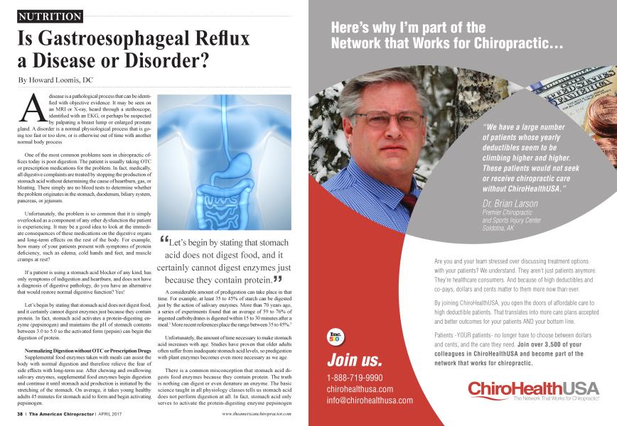 Is Gastroesophageal Reflux a Disease or Disorder?