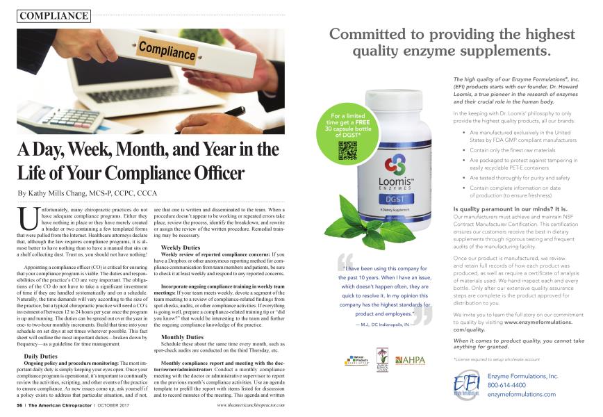 A Day, Week, Month, and Year in the Life of Your Compliance Officer
