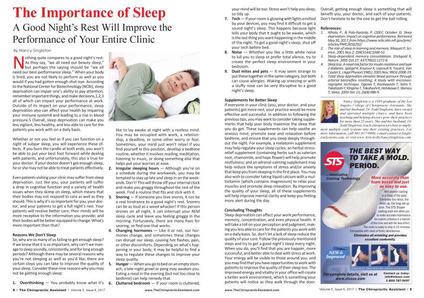 The Importance of Sleep