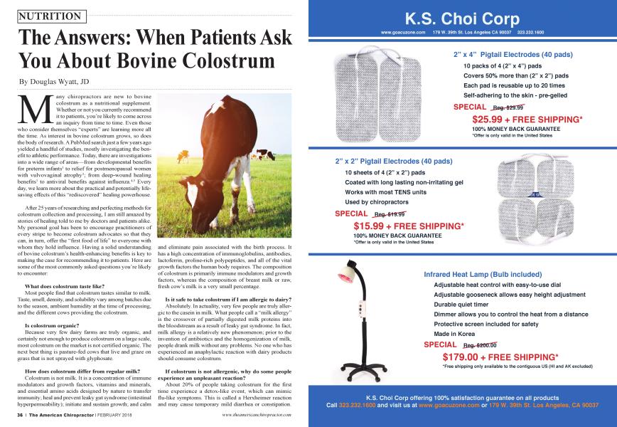 The Answers: When Patients Ask You About Bovine Colostrum