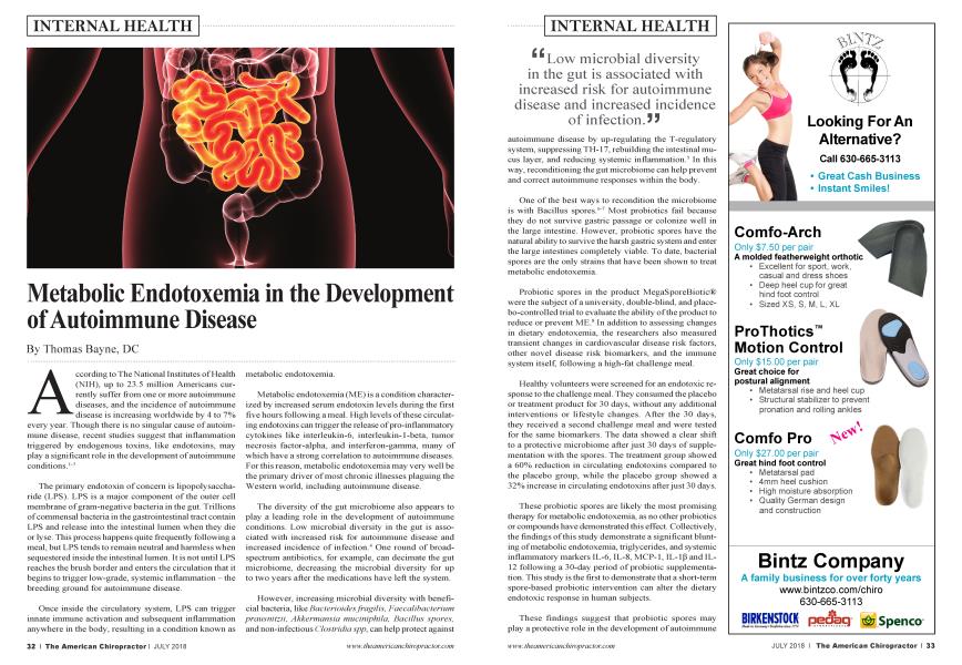 Metabolic Endotoxemia in the Development of Autoimmune Disease