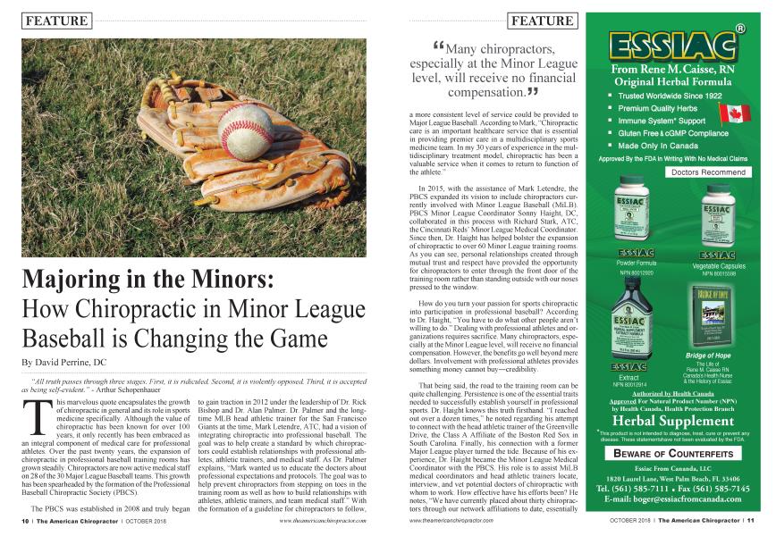 Majoring in the Minors: How Chiropractic in Minor League Baseball is Changing the Game