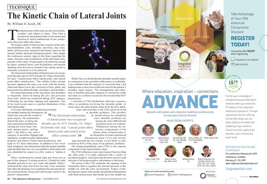 The Kinetic Chain of Lateral Joints