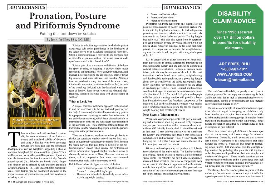 Pronation, Posture and Piriformis Syndrome
