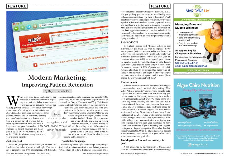 Modern Marketing: Improving Patient Retention